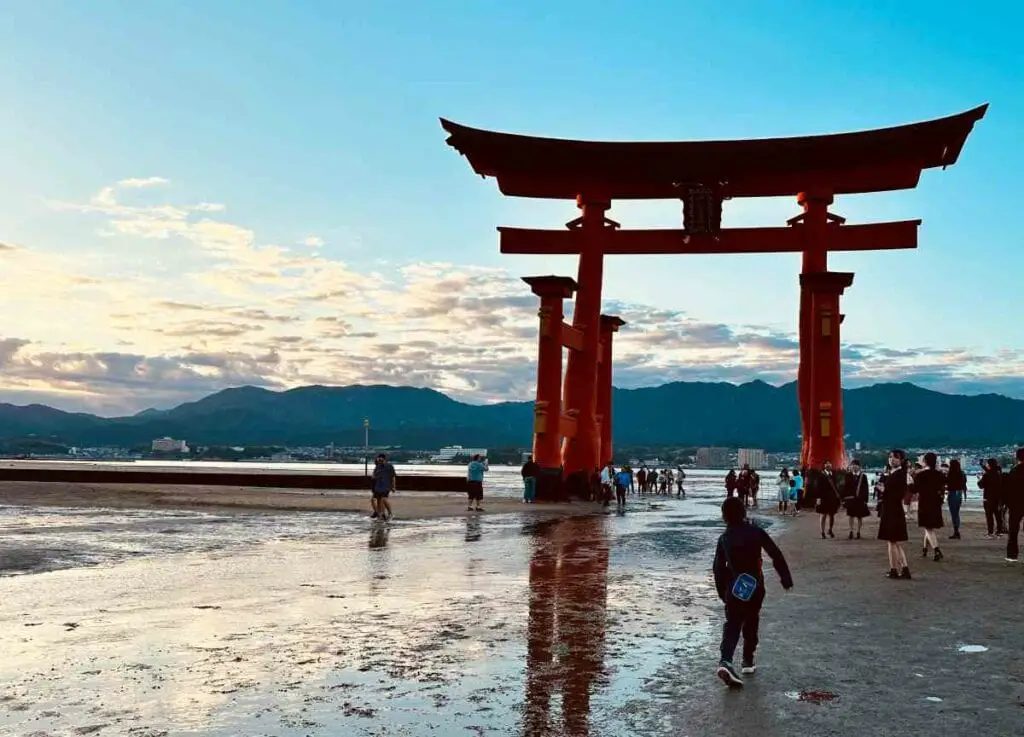 Miyajima's Torii during low tide