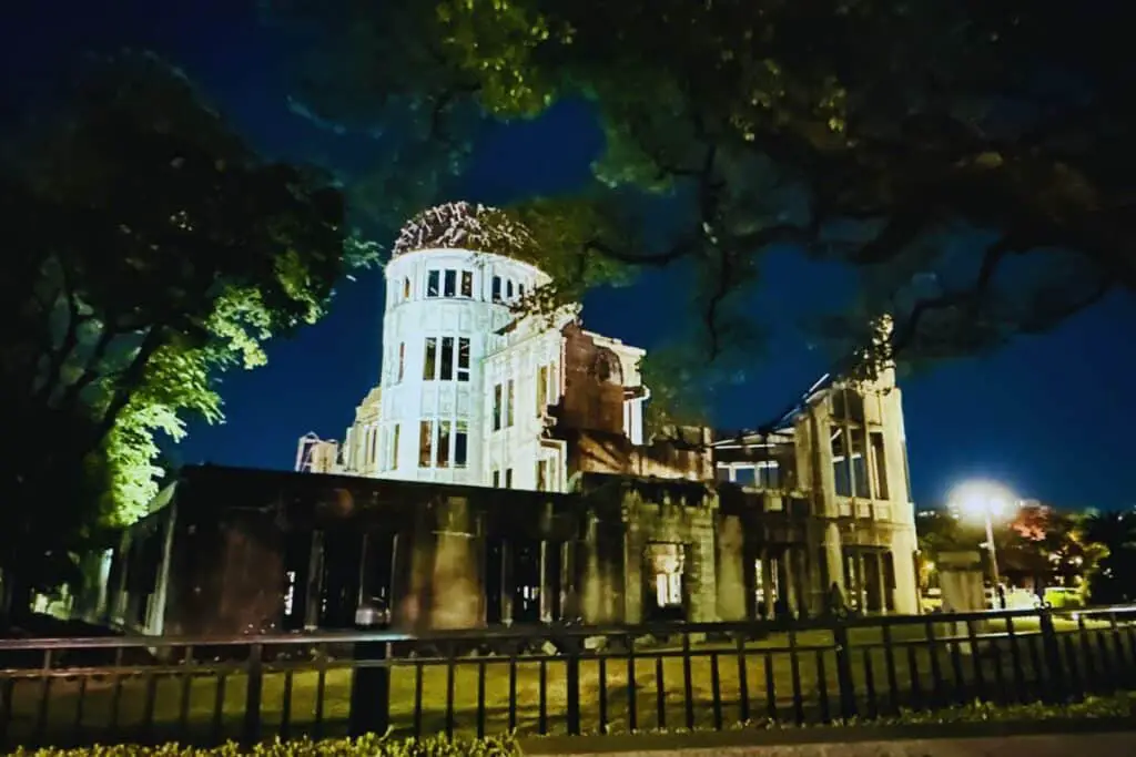 Hiroshima Atomic Bomb Dome at Night