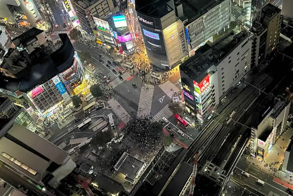 Shibuya Crossing from Shibuya Sky